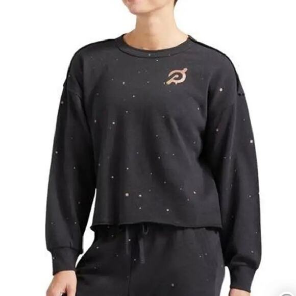 Peloton Shine Crewneck Pullover Sweatshirt Large Bike Cycling Cropped Casual - Picture 1 of 16